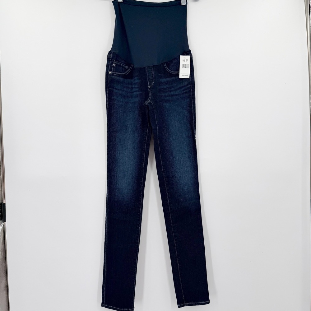 AG Adriano Goldschmied Maternity Over Belly Skinny Jeans Dark Wash Size 27 NEW